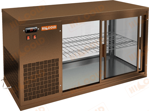 Настольная холодильная витрина  HICOLD  VRL 1300 L Bronze