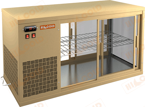 Настольная холодильная витрина сквозная  HICOLD  VRL T 1300 L Beige