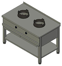 Плита газовая Вулкан KSW 02 8785 WOK