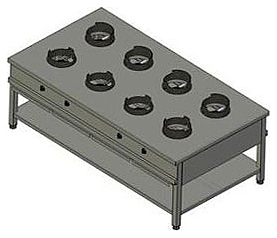 Плита газовая Вулкан KSW 08 8795 WOK